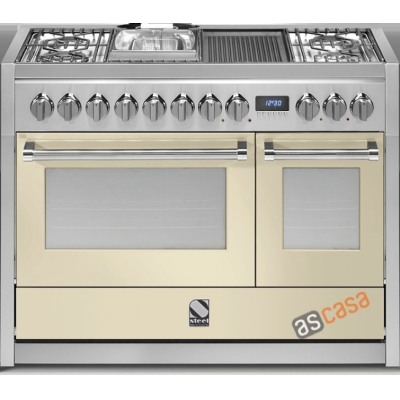 Сталь Genesi 120, плита, 120 см, Combisteam, цвет кремовый, G12SF-4BFCR, с гарантией 5 лет!