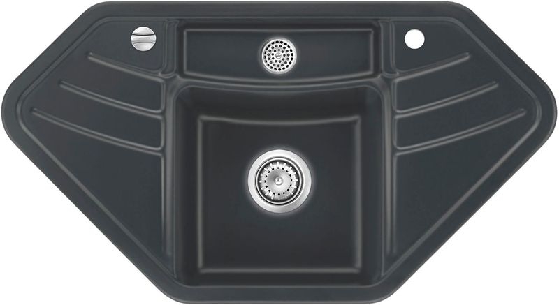 Systemceram KeraDomo VEGA ECK, color slate (matt), with 5 year guarantee