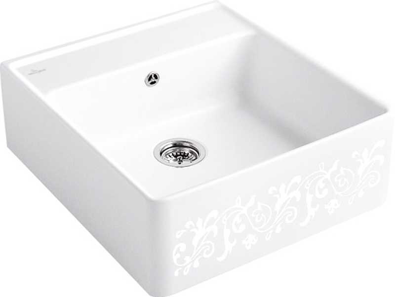 Villeroy &amp; Boch ühe kausiga valamu, värvus KT White Pearl, Trendline