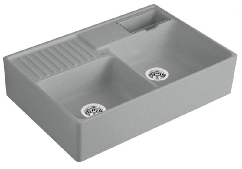 Виллерой и amp; Мойка Boch двойная чаша, цвет SL Stone, Classicline
