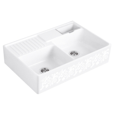 Villeroy &amp; Boch topeltkaussiga valamu, värvus KT White Pearl, Trendline