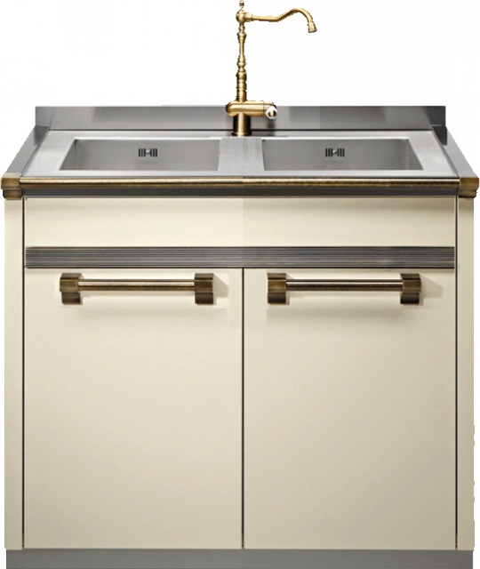 Steel Ascot 90, sink module, 90 cm, color Crema, A9S-L2CR, with 5 year guarantee!