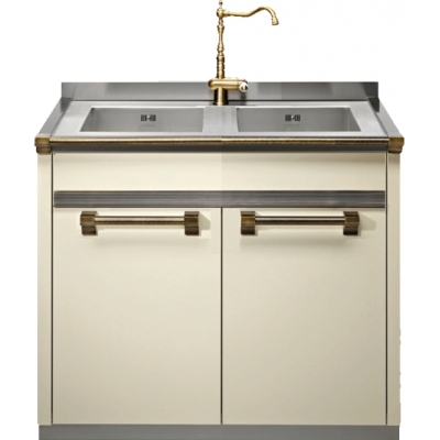 Сталь Ascot 90, модуль мойки, 90 см, цвет Crema, A9S-L2CR, с гарантией 5 лет!