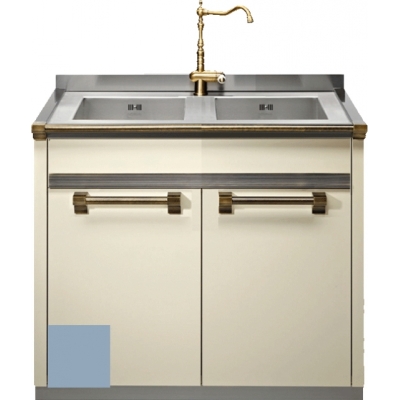 Steel Ascot 90, sink module, 90 cm, color Celeste, A9S-L2CE, with 5 year guarantee!