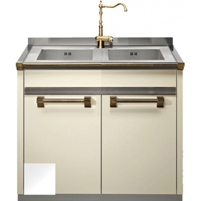 Steel Ascot 90, sink module, 90 cm, color Nuvola, A9S-L2NA, with 5 year guarantee!