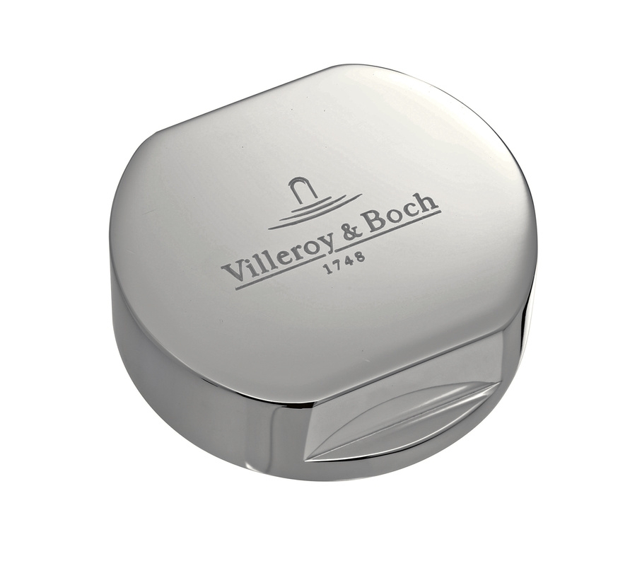 Villeroy &amp; Boch round cover cap for single twist handle, stainless steel, 940526L7