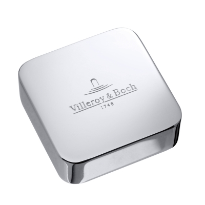 Villeroy &amp; Boch square cover cap for single twist handle, chrome, 94053661