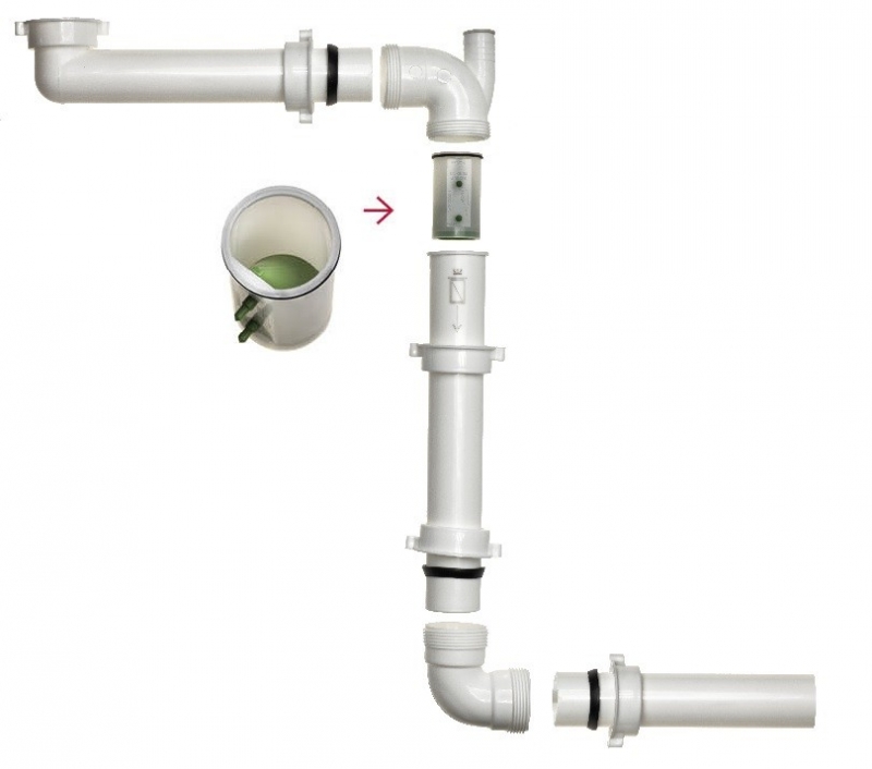 Reginox Panama, space-saving siphon, R27431