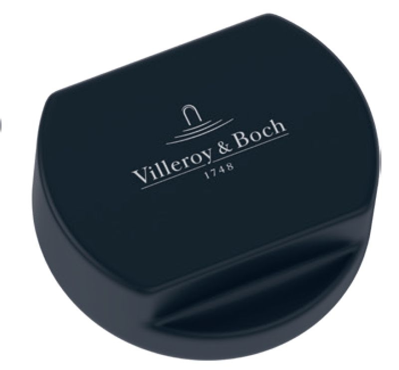 Villeroy &amp; Boch round cover cap for single twist handle, matt black, 94052606