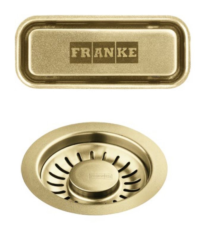 Franke stopper valve set Mythos Masterpiece, gold, 112.0652.898