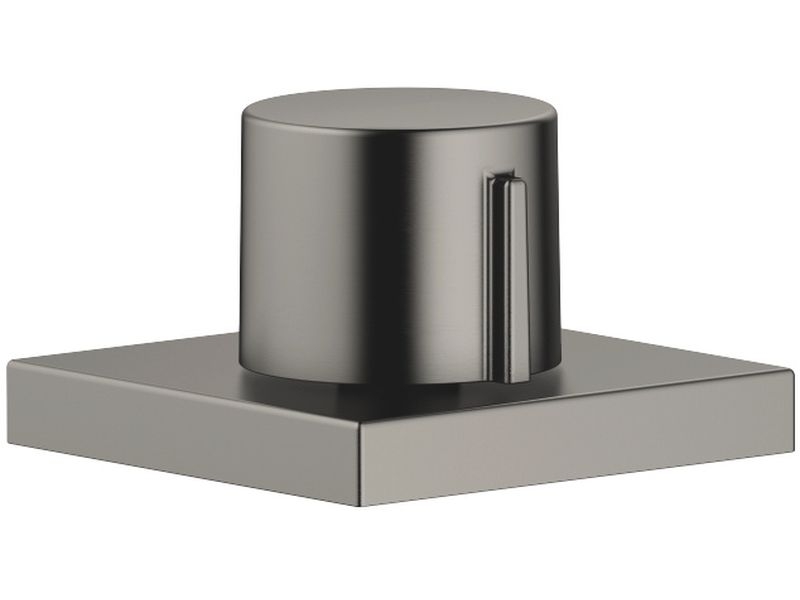 Dornbracht eccentric actuation with rotary knob, (square rosette) Dark Platinum matt, 10711970-99