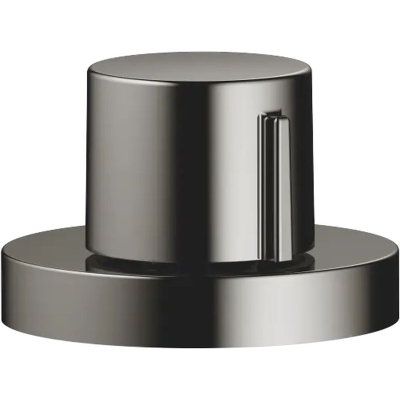 Dornbracht eccentric actuation with round rosette, with rotary knob, dark chrome, 10710970-19