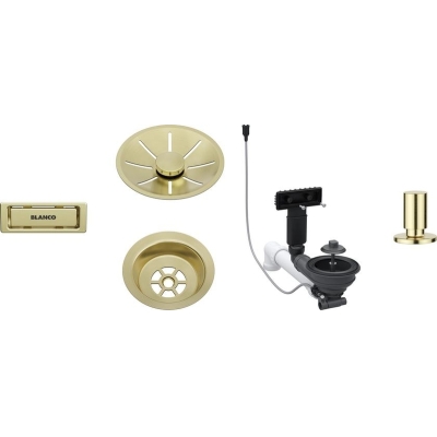 Blanco äravoolukomplekt, InFino äravoolupuldiga, satiinkuld, 207427