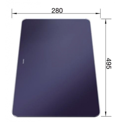 Üksiktoode #2470 BLANCO klaasist lõikelaud öösinine sametmatt, 232846