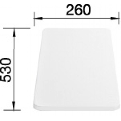 Valgest plastikust lõikelaud BLANCO, 217611