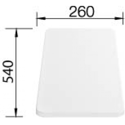 Kvaliteetsest plastikust valge lõikelaud BLANCO, 210521