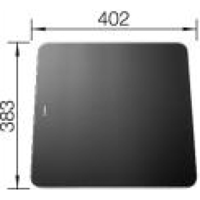 BLANCO klaasist lõikelaud, satiinist turvaklaas, must, 232790