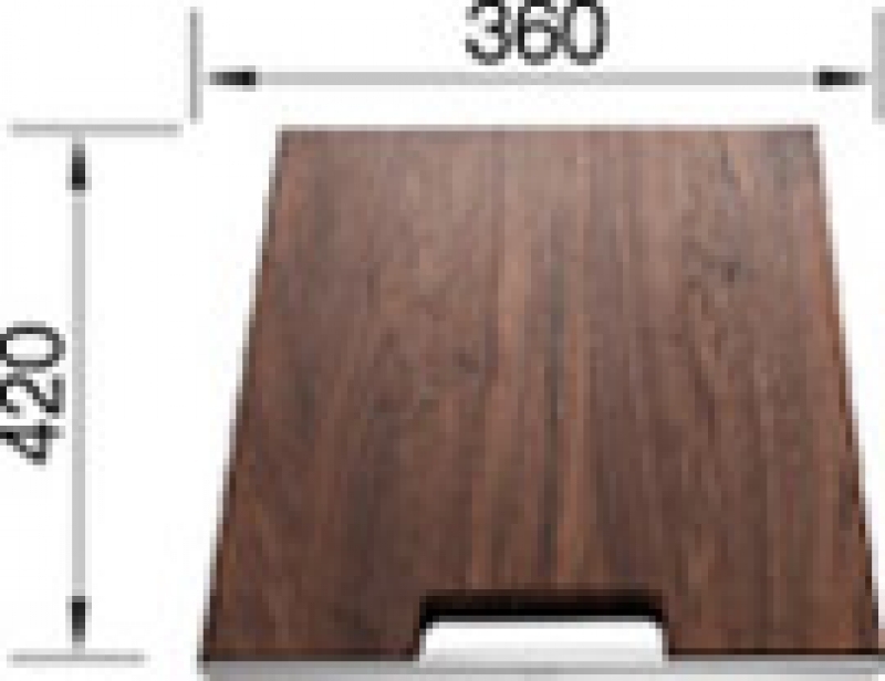 Blanco wooden cutting board walnut with stainless steel handle, 223074