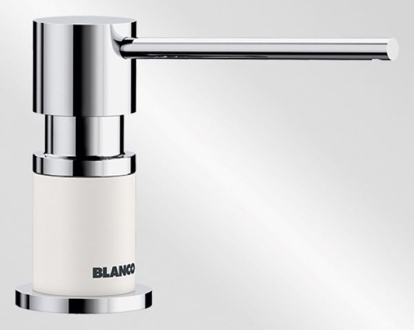 Blanco Lato dishwashing liquid dispenser Silgranit look, silgranit white/chrome, 525814