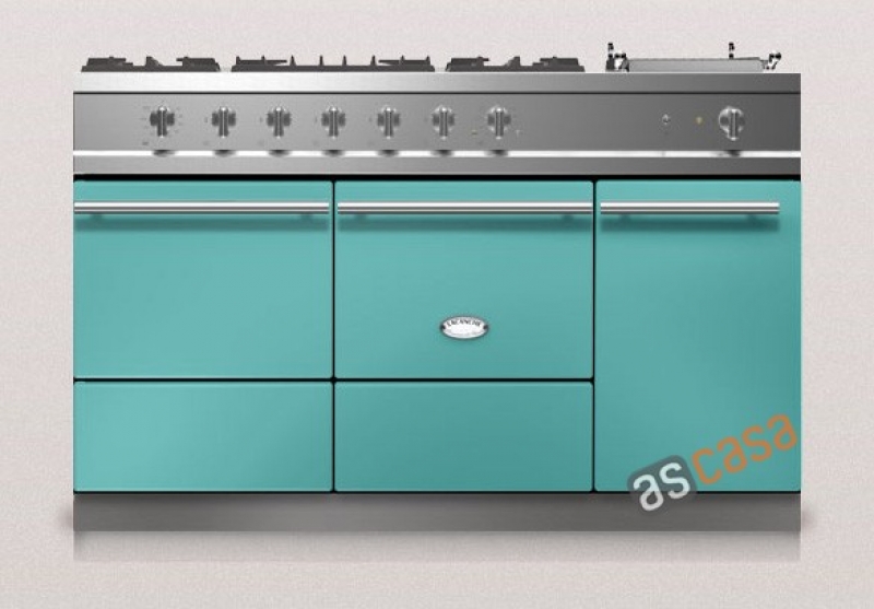 Lacanche Cluny 1400 D Modern, cooking station, 140.5 cm, color coral blue, with 5 year guarantee!