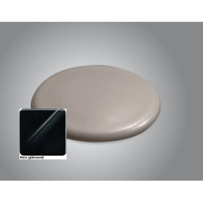 Systemceram Раковина и крышка для душа, керамика неро (глянцевая), 0906