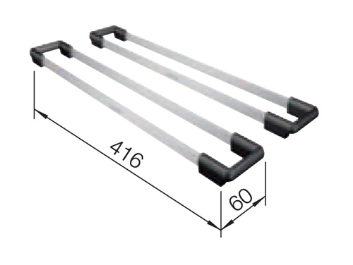 Blanco Top rails, stainless steel, 235906