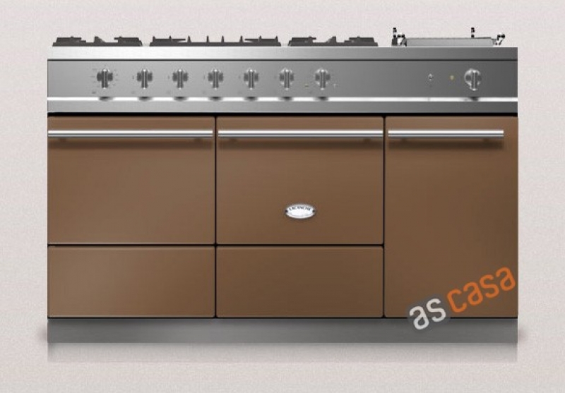 Lacanche Cluny 1400 D Modern, cooking station, 140.5 cm, color chestnut brown, with 5 year guarantee!