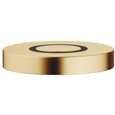 Dornbracht Air Switch control button for garbage shredder, round, brushed brass, 10713970-28