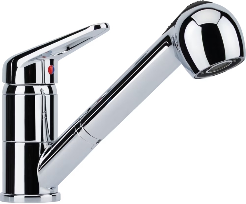 Franke Novara-Plus single lever mixer, high pressure pull spout and shower head, chrome, 115.0693.499