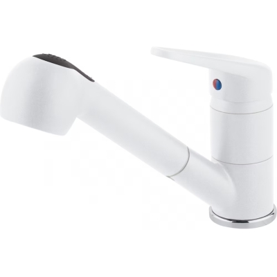 Franke Novara-Plus однорычажный смеситель, излив высокого давления и душевая лейка, Glacier, 115.0692.884