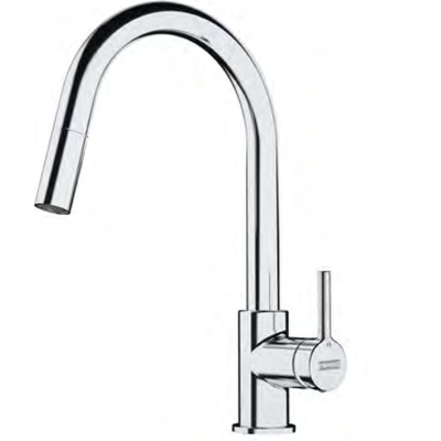 Franke Lina J pull spout single lever mixer, high pressure, chrome, 115.0693.229