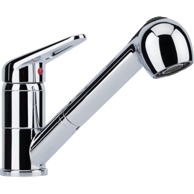 Franke Novara-Plus single lever mixer, high pressure pull spout and shower head, chrome, 115.0693.500
