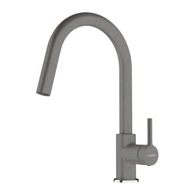 Franke Lina pull spout single lever mixer, high pressure, stone gray, 115.0626.057