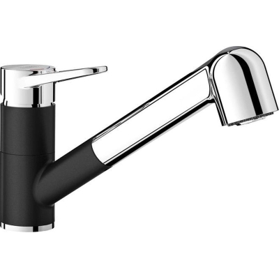 Blanco Wega S-II liitmik, kõrgsurvetõmbetila, Silgranit välimus must-kroom, 526428