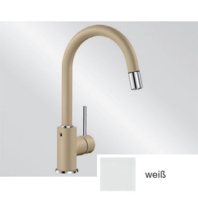 Blanco Mida-S Silgranit look, fitting, high pressure pull spout hose shower, color white, 521457