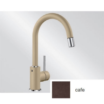 Blanco Mida-S Silgranit look, fitting, high pressure pull spout hose shower, color cafe, 521461