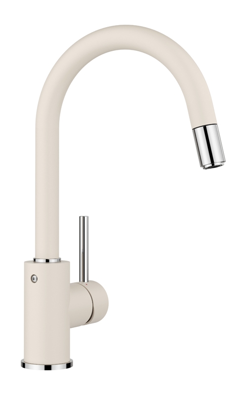 Blanco Mida-S Silgranit look, fitting, high pressure pull spout hose shower, color soft white, 526968