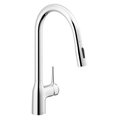 Systemceram KeraDomo MANIA SOFT, single lever mixer with pull spout, high pressure, 10049, color chrome