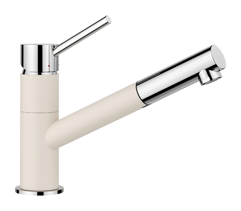 Blanco Kano-S Silgranit look, soft white/chrome, 526953