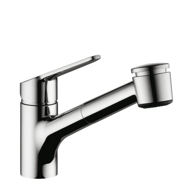 KWC Isla 2, single lever mixer chrome, high pressure hose shower, 5022214