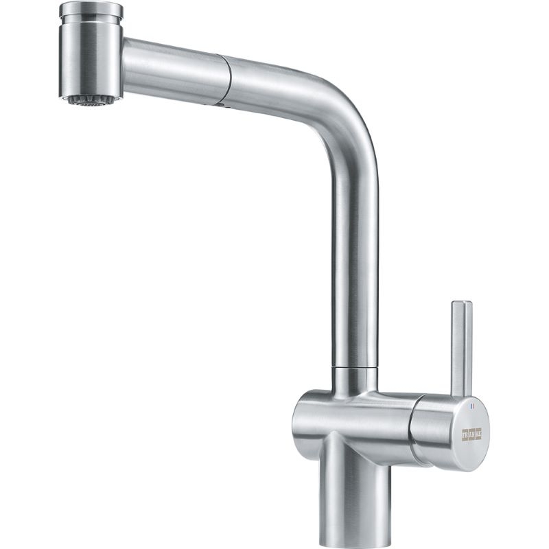 Franke Atlas Neo shower single lever mixer, high pressure pull spout, stainless steel, 115.0521.441, 12158