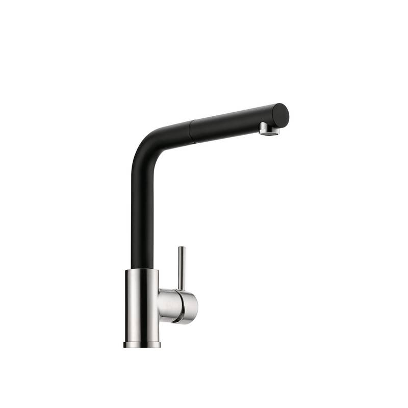 Linea Arco 2 stainless steel finish/black matt, high pressure, 5011264