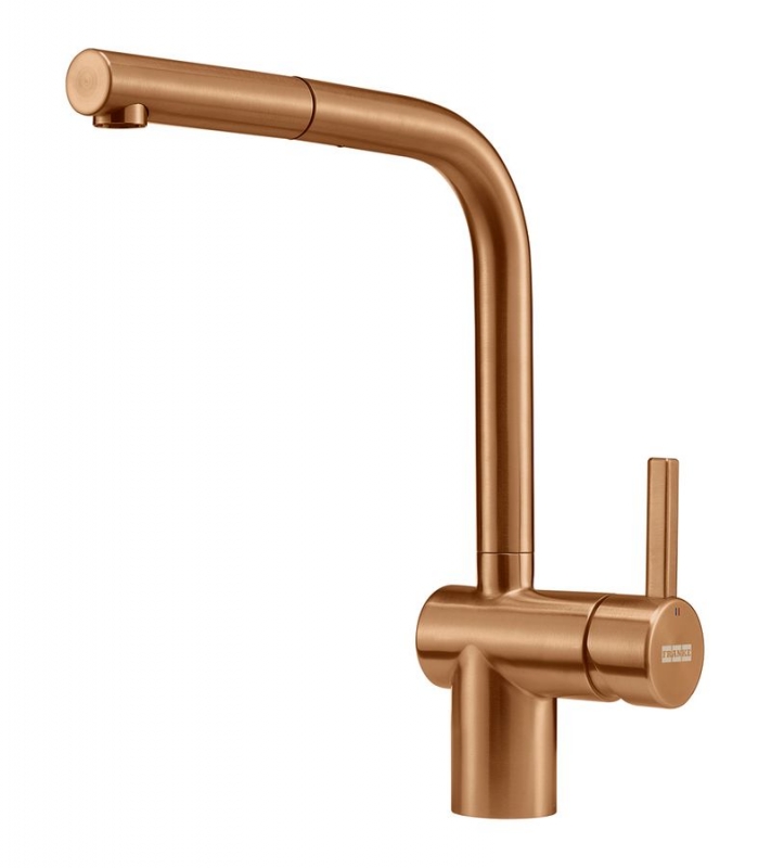 Franke Atlas Neo pull spout single lever mixer, high pressure, copper stainless steel, 115.0628.208