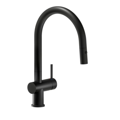 Reginox Flint single lever mixer, high pressure pull spout, black, R37416