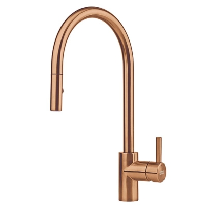 Franke Eos Neo ühe hoova segisti, kõrgsurvetõmbetila, vasest roostevaba teras, 115.0628.254