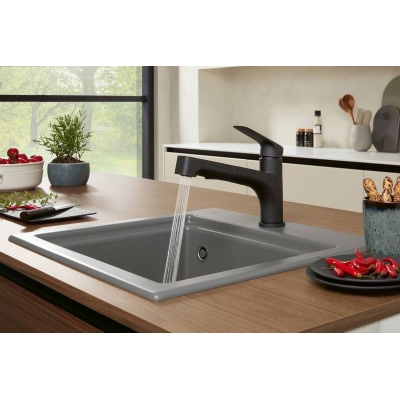 Villeroy &amp; Boch liibuv Junis Shower, Matt Black, tõmbetila, 92810006