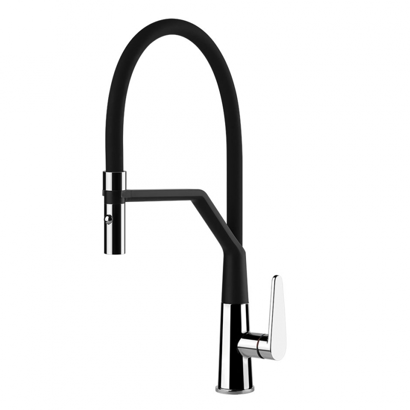 Systemceram KeraDomo TONO PRO, single lever mixer with flexible shower, high pressure, 10038, color chrome