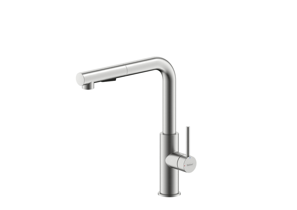 Servizio Namor 4, stainless steel finish, high pressure, hose shower, single lever mixer, 5025007