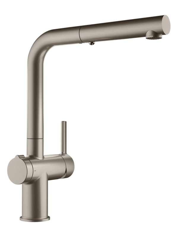 Franke Active L Twist pull spout, stainless steel look, single lever mixer, 115.0653.505