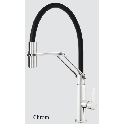 Systemceram KeraDomo OFFEO PRO, single lever mixer with flexible shower, high pressure, 10034, color chrome
